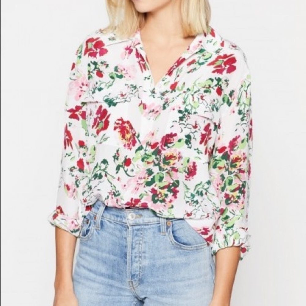 NEW Equipment Signature Small Silk Blouse